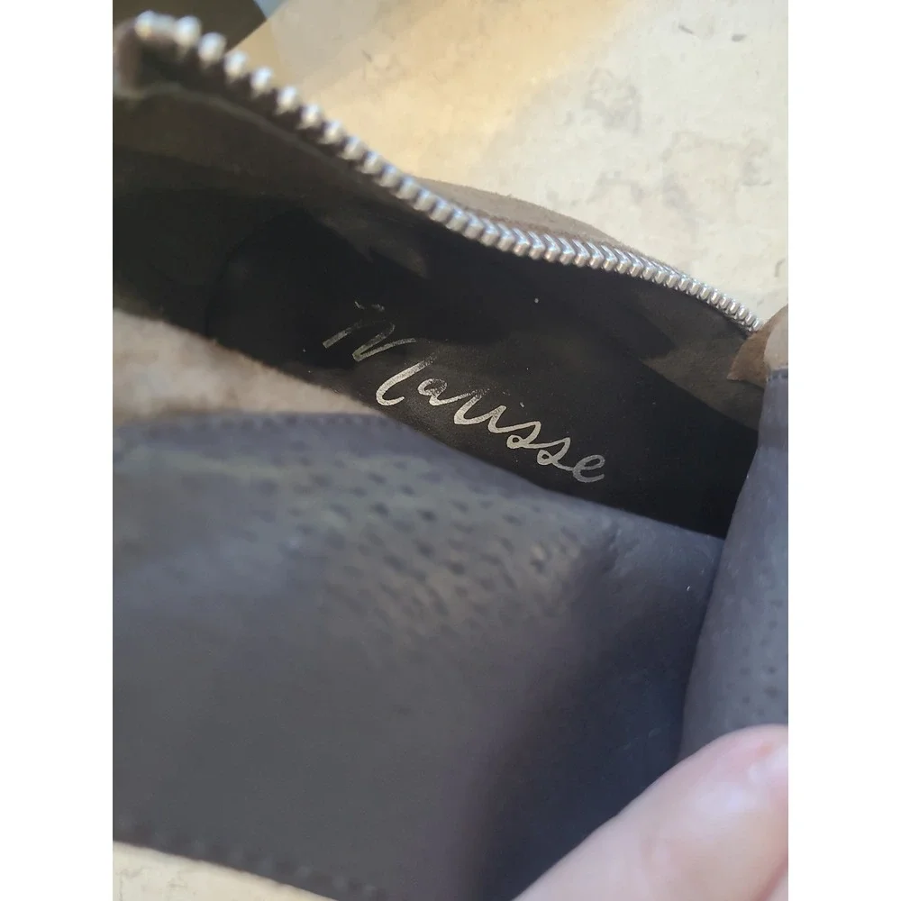 Matisse Frankie Asymmetrical Taupe Suade Bootie women SZ 9 3